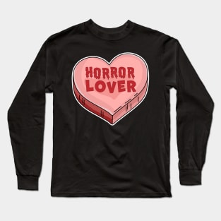 Horror Lover Candy Heart Valentines Day Halloween Long Sleeve T-Shirt